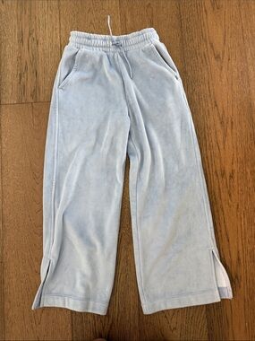Athleta Light Blue Wide-Leg Corduroy Joggers